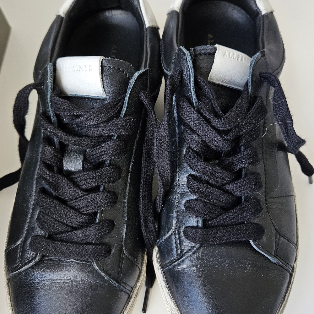 All Saints Black Leather Women's Sneakers